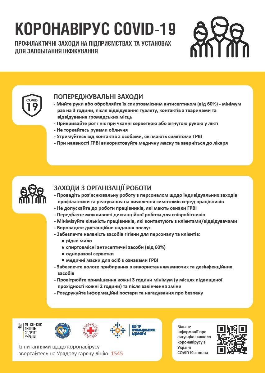 Ці рекомендації допоможуть знизити ризик на інфікування COVID-19
