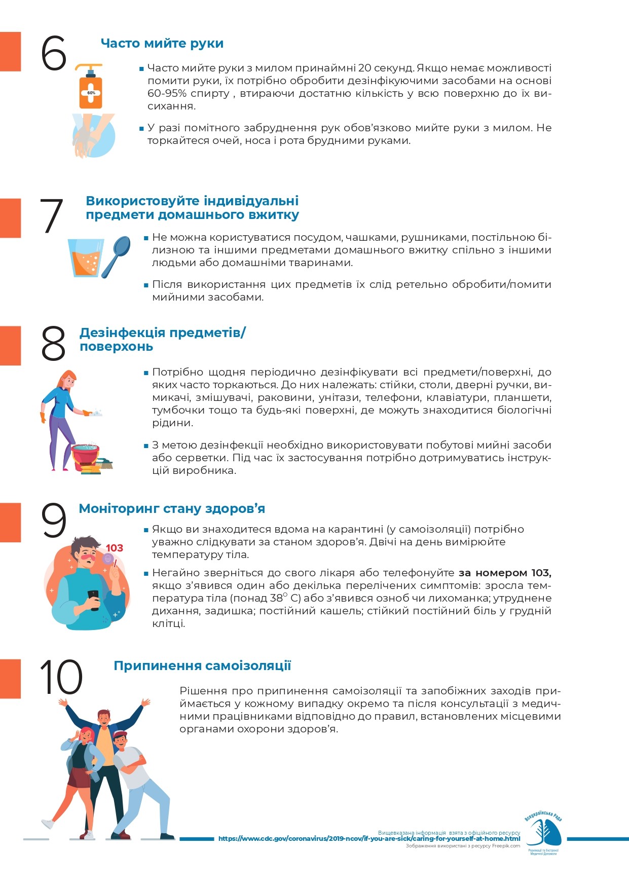 Рекомендації для осіб, з підозрою або COVID-19, які перебувають вдома у самоізоляції