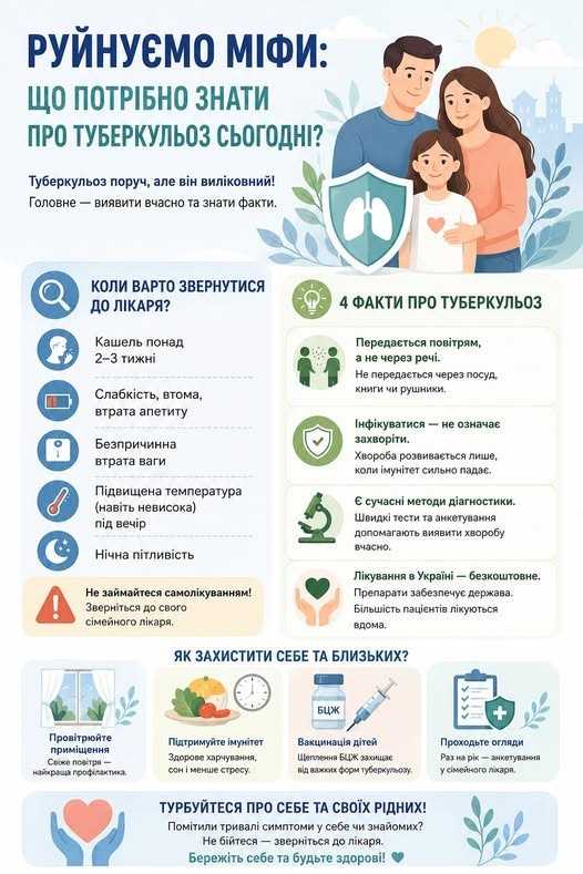 Руйнуємо міфи: Що потрібно знати про туберкульоз сьогодні?